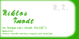 miklos knodt business card